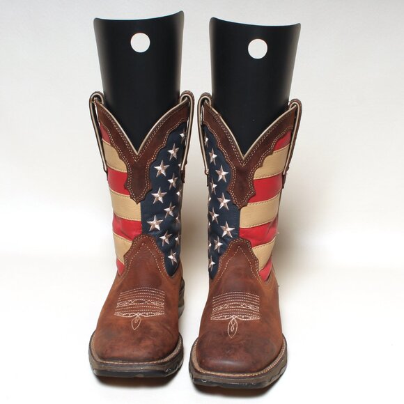 Womens Durango Boots Size 8 M Lady Rebel American Flag Square Toe Western Boot - Picture 4 of 7